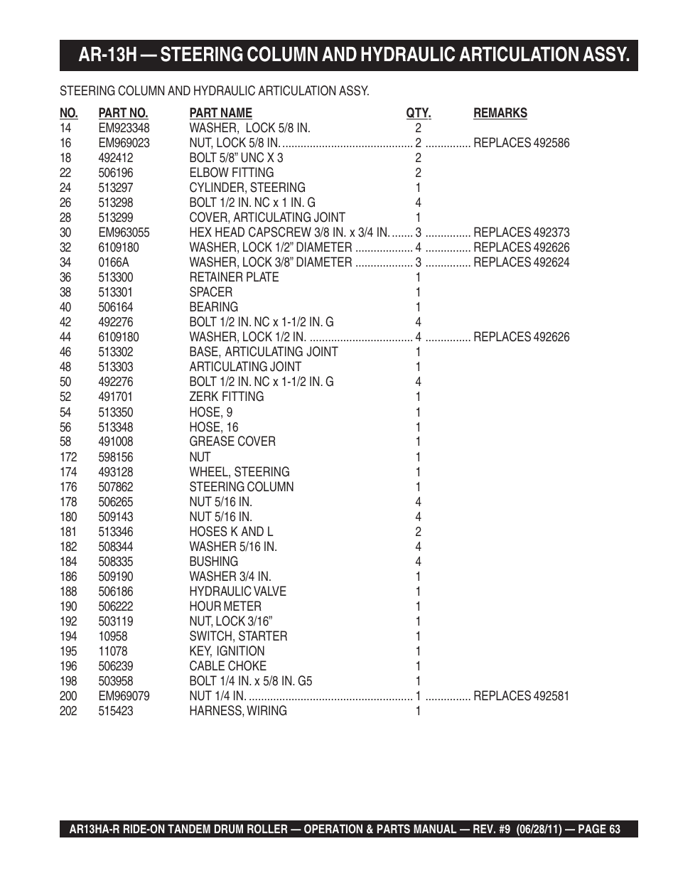 Multiquip AR13HAR User Manual | Page 63 / 116