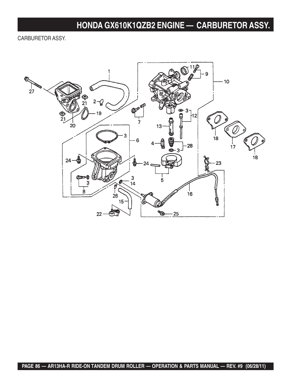 Multiquip AR13HAR User Manual | Page 86 / 116