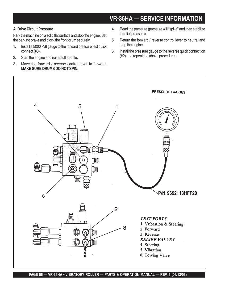 Vr-36ha — service information | Multiquip VR36HA User Manual | Page 56 / 66