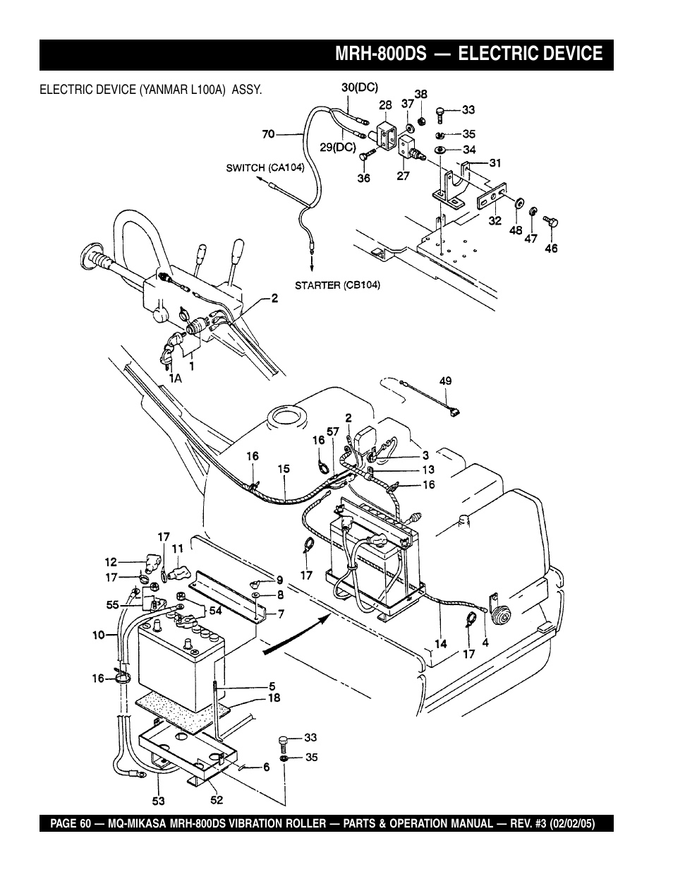 Mrh-800ds — electric device | Multiquip MRH800DS User Manual | Page 60 / 96