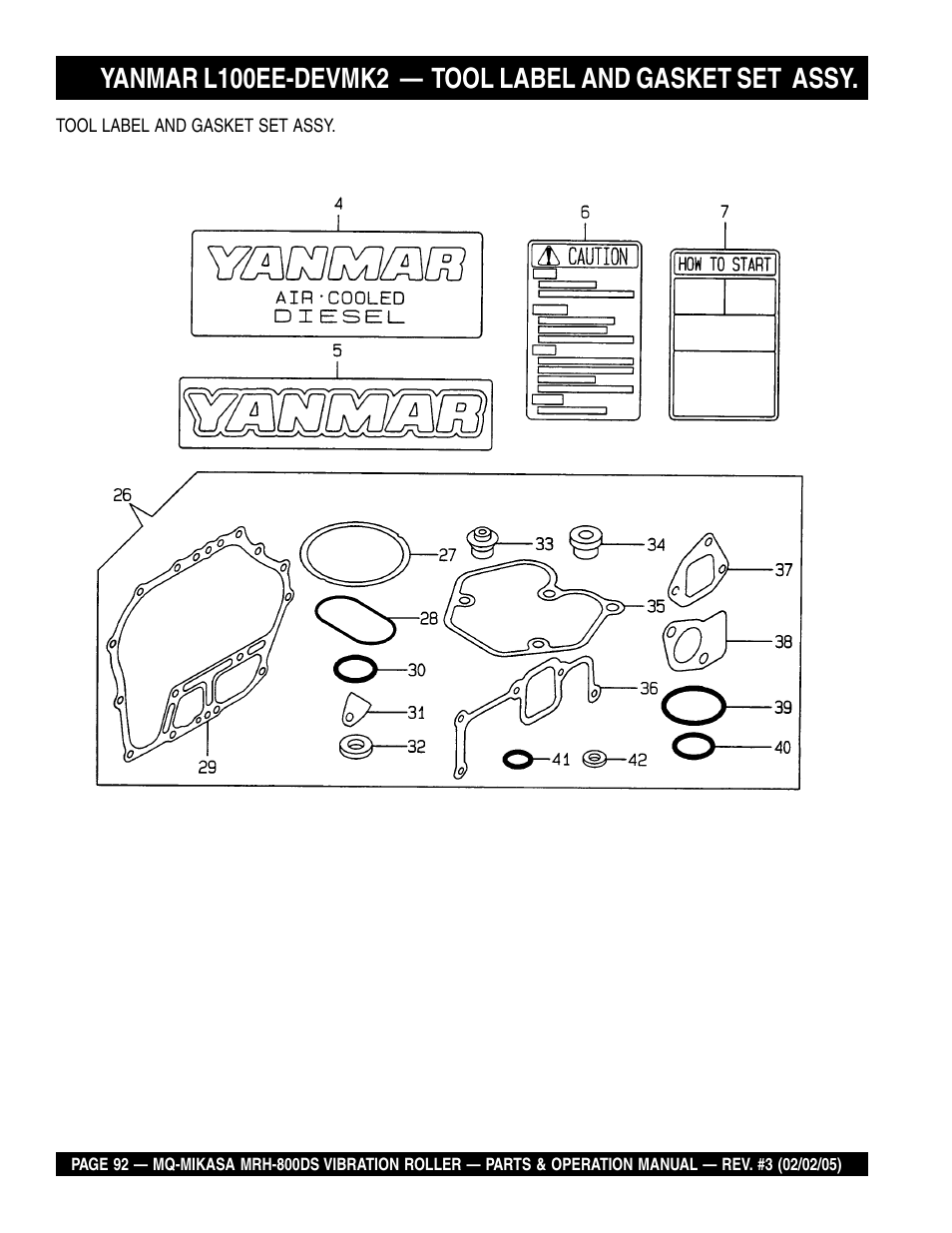 Multiquip MRH800DS User Manual | Page 92 / 96