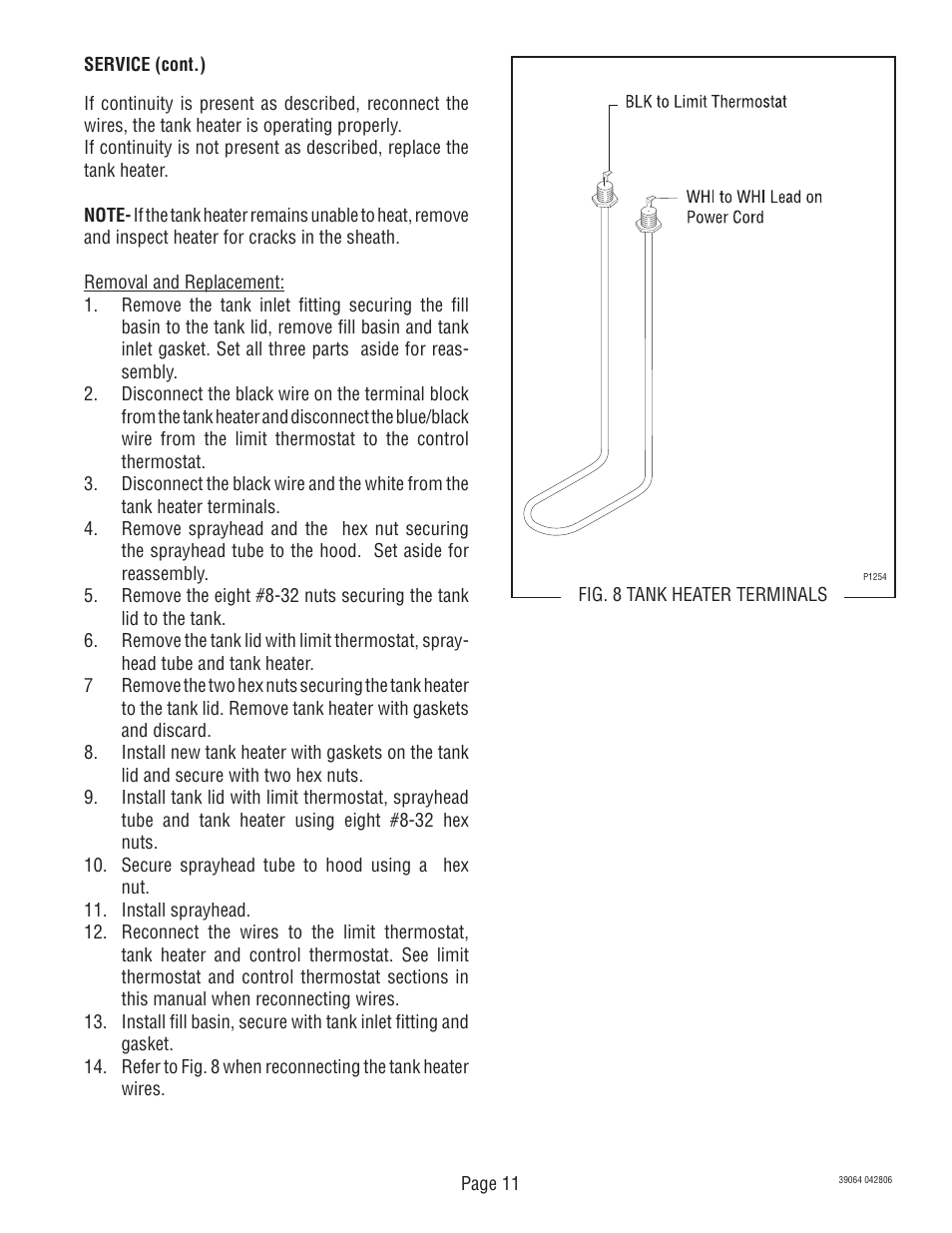 Bunn VPR APS User Manual | Page 11 / 12