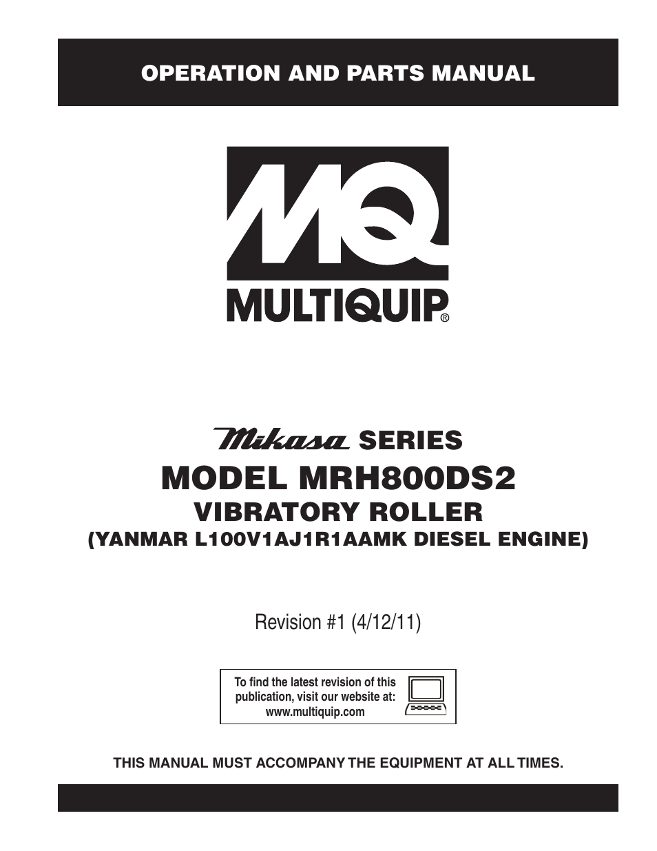 Multiquip MRH800DS2 User Manual | 92 pages