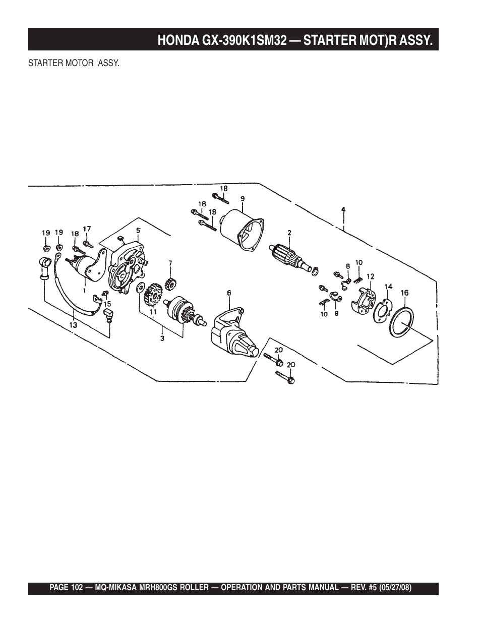 Multiquip MRH800GS User Manual | Page 102 / 112