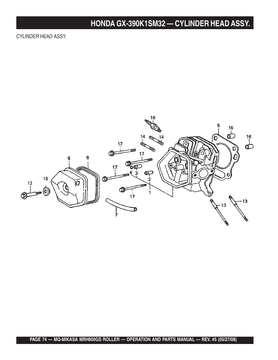 Multiquip MRH800GS User Manual | Page 74 / 112