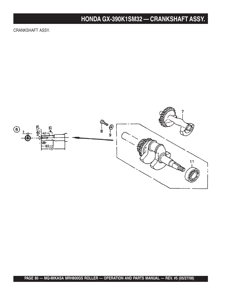 Multiquip MRH800GS User Manual | Page 80 / 112