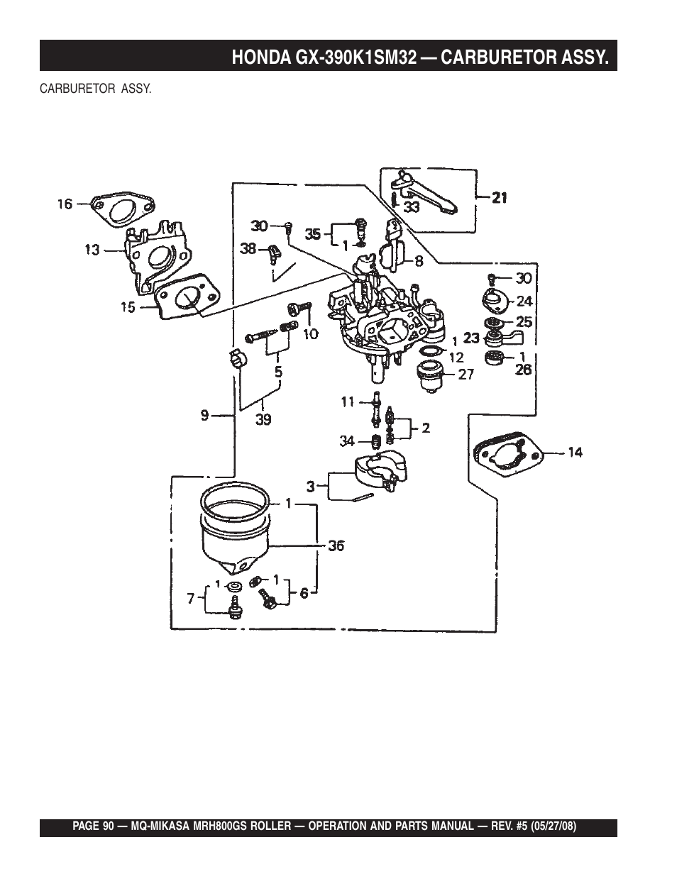 Multiquip MRH800GS User Manual | Page 90 / 112