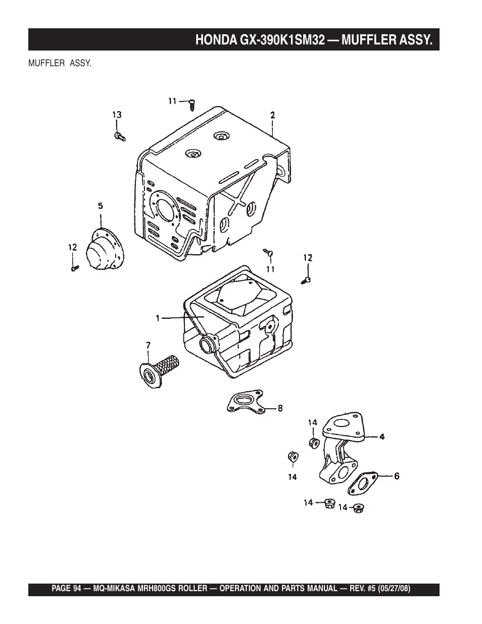 Multiquip MRH800GS User Manual | Page 94 / 112