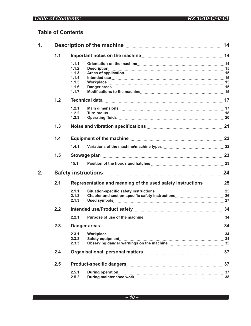 Multiquip RX 1510-C/-I/-CI User Manual | Page 10 / 101