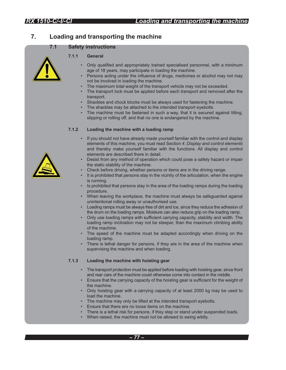 Multiquip RX 1510-C/-I/-CI User Manual | Page 77 / 101