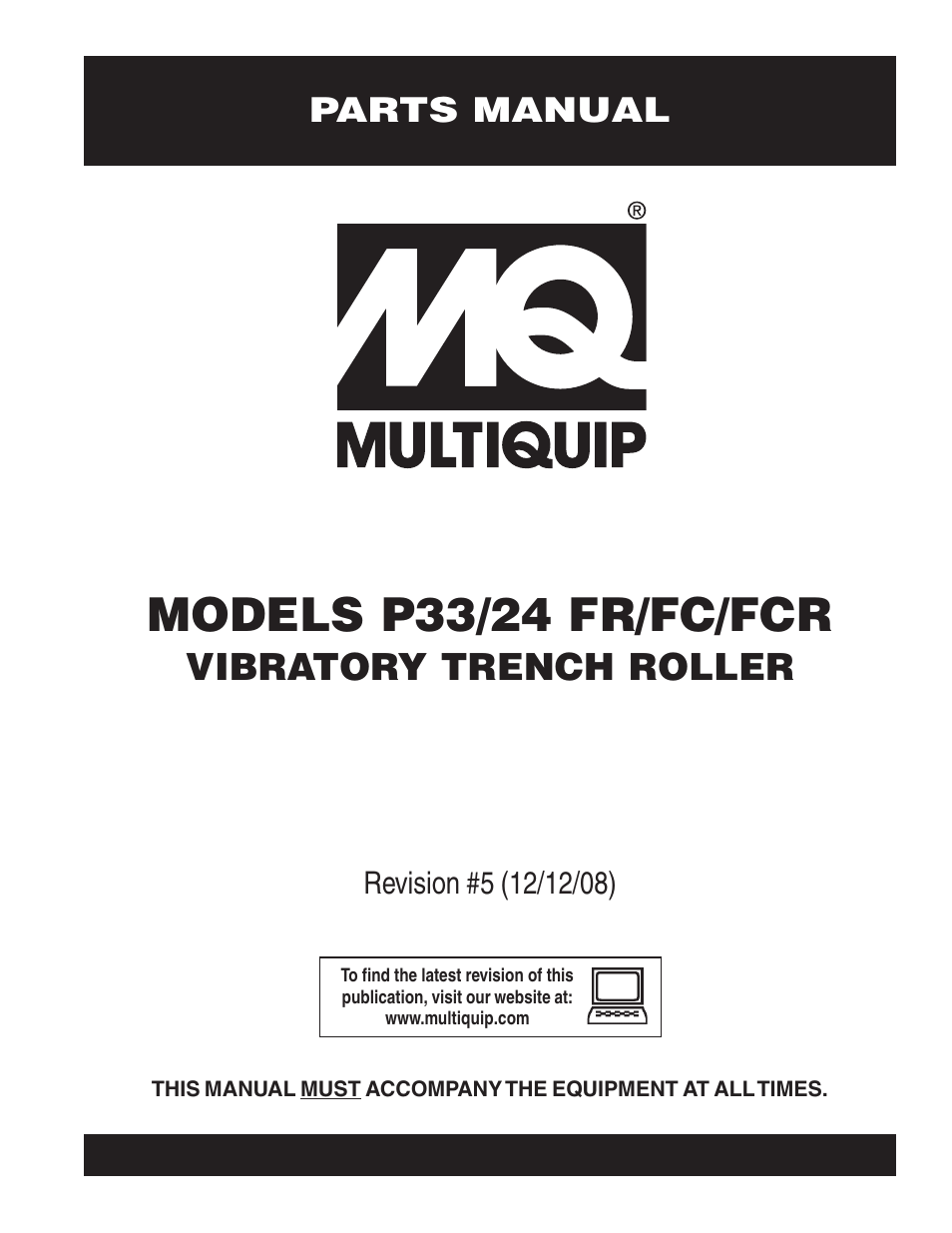 Multiquip P33/24 FR/FC/FCR User Manual | 54 pages