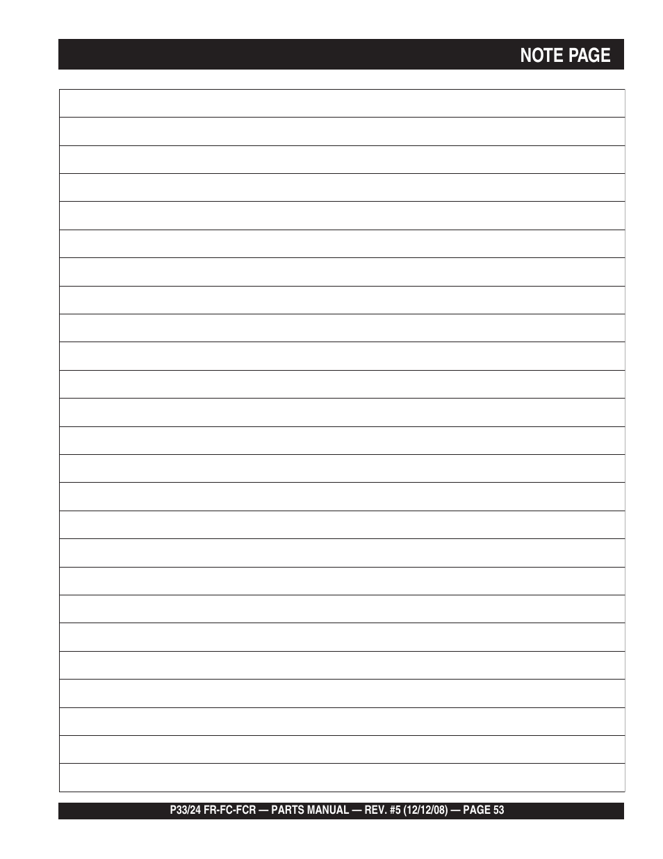 Multiquip P33/24 FR/FC/FCR User Manual | Page 53 / 54