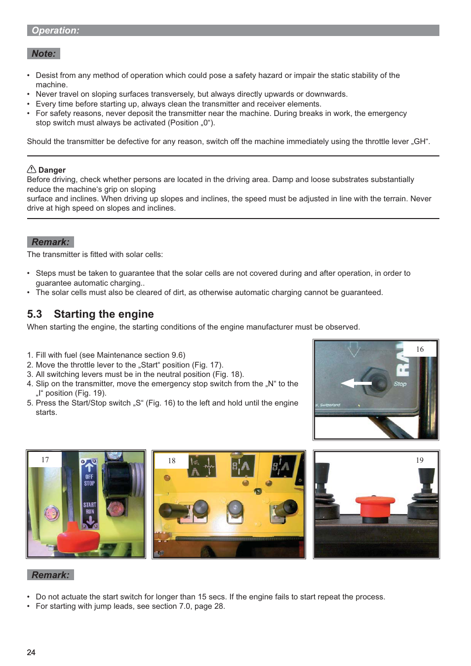 3 starting the engine | Multiquip P33/24 HHMR User Manual | Page 24 / 39