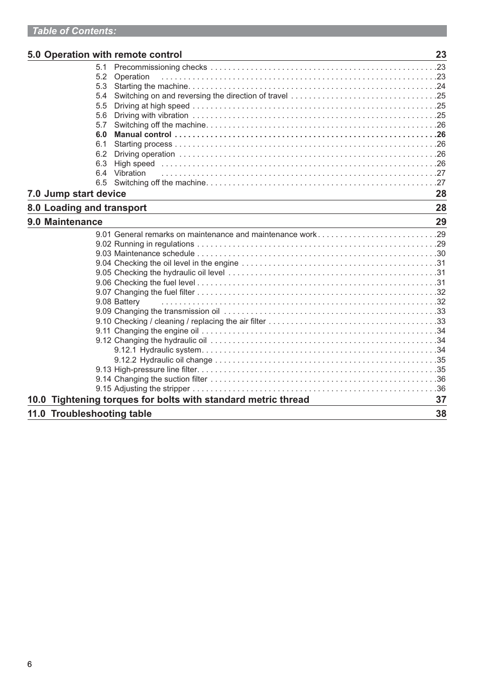 Multiquip P33/24 HHMR User Manual | Page 6 / 39