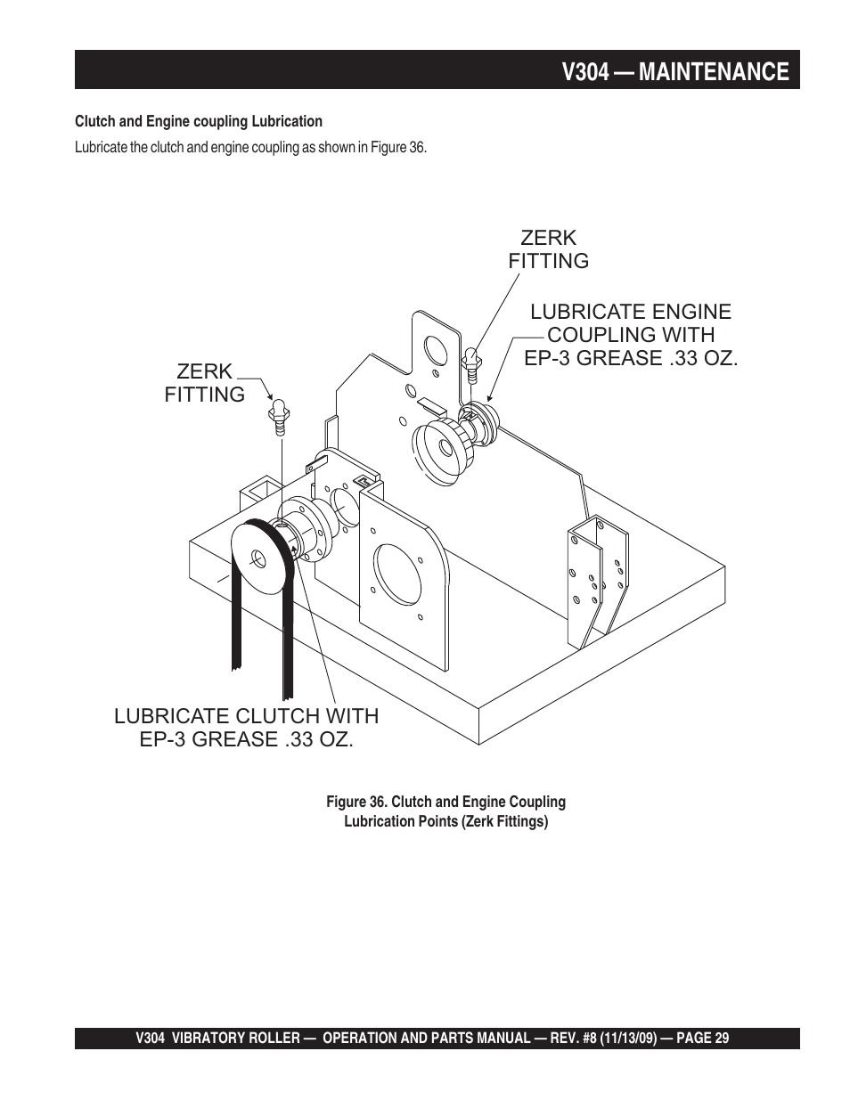V304 — maintenance | Multiquip V304 User Manual | Page 29 / 64