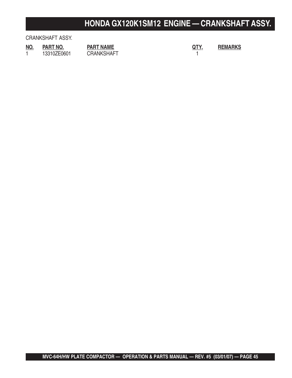 Multiquip MVC64H/HW User Manual | Page 45 / 72