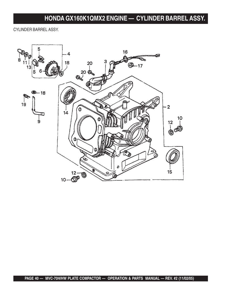 Multiquip MVC70H/HW User Manual | Page 40 / 74