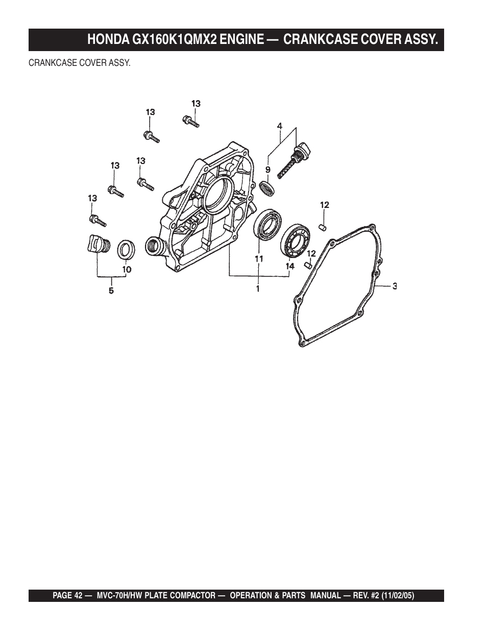 Multiquip MVC70H/HW User Manual | Page 42 / 74