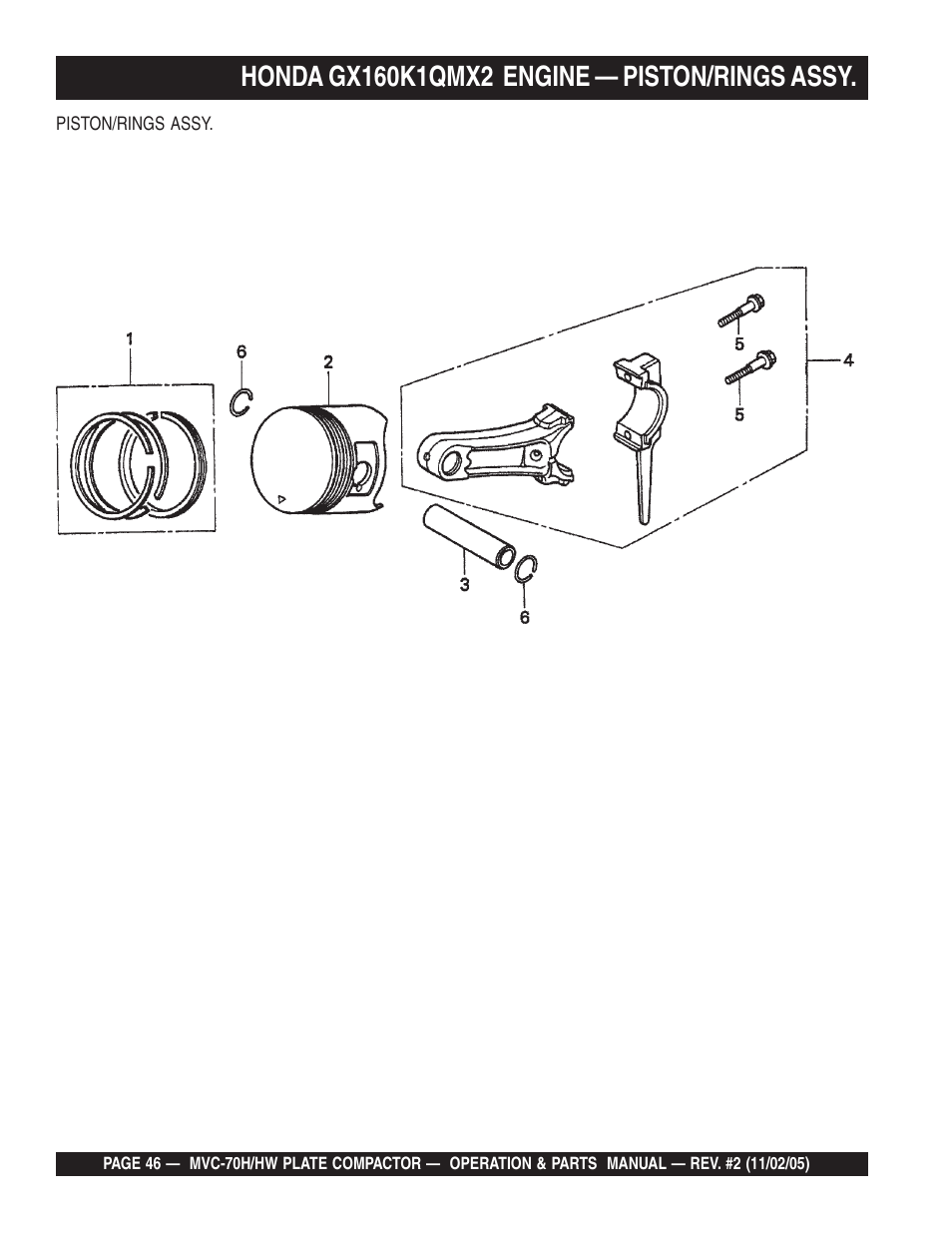 Multiquip MVC70H/HW User Manual | Page 46 / 74