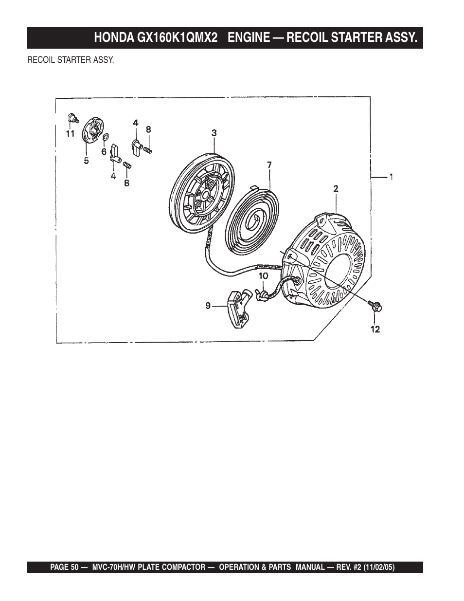 Multiquip MVC70H/HW User Manual | Page 50 / 74