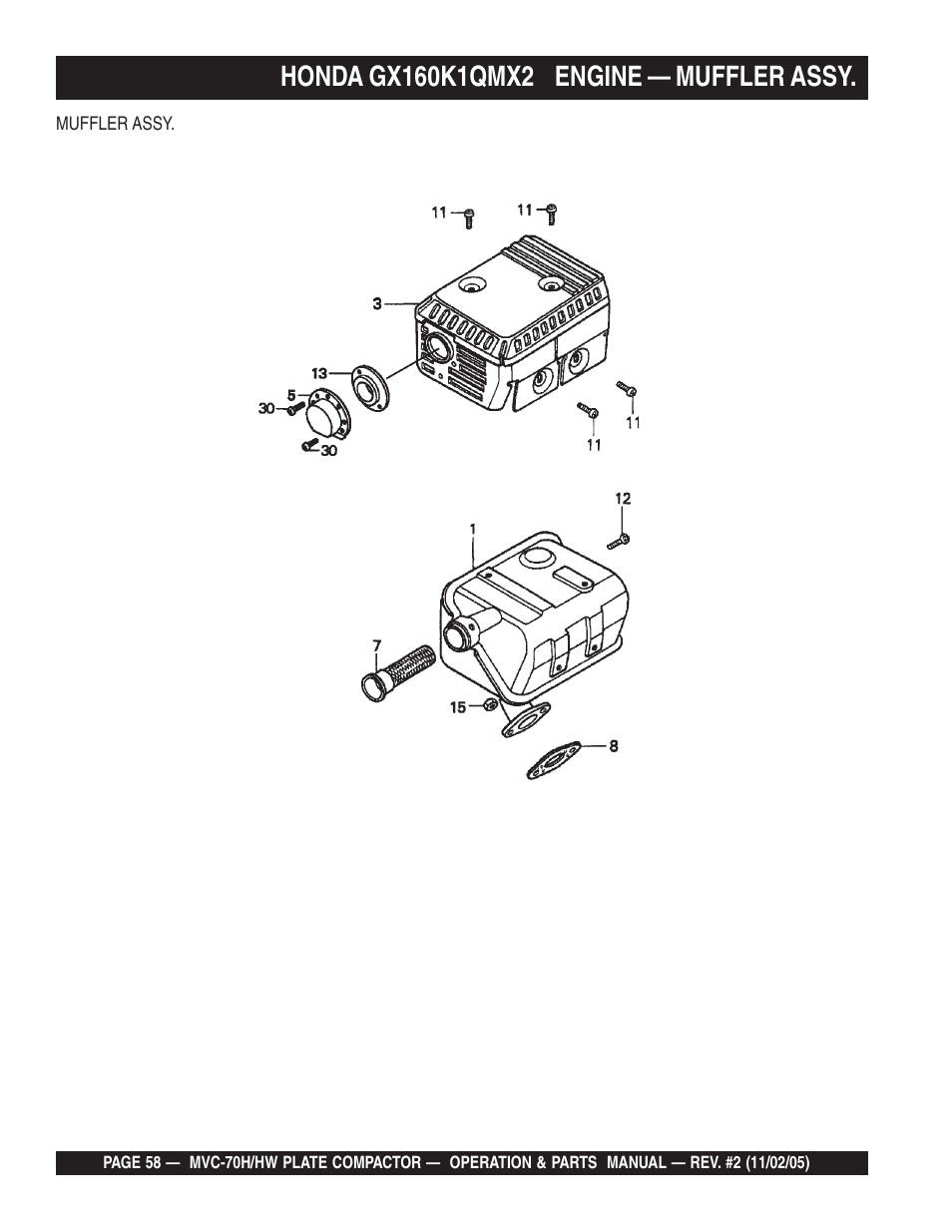 Multiquip MVC70H/HW User Manual | Page 58 / 74