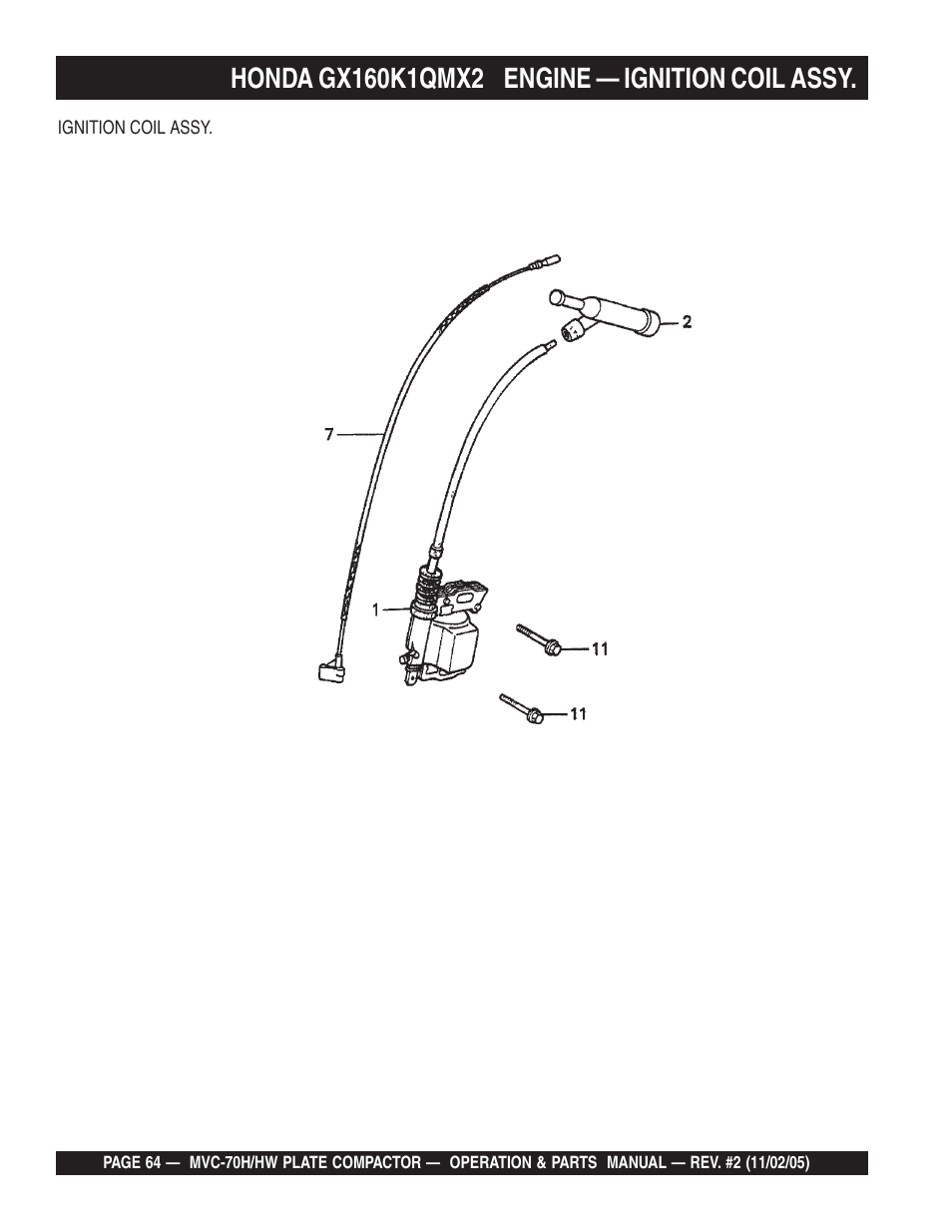 Multiquip MVC70H/HW User Manual | Page 64 / 74