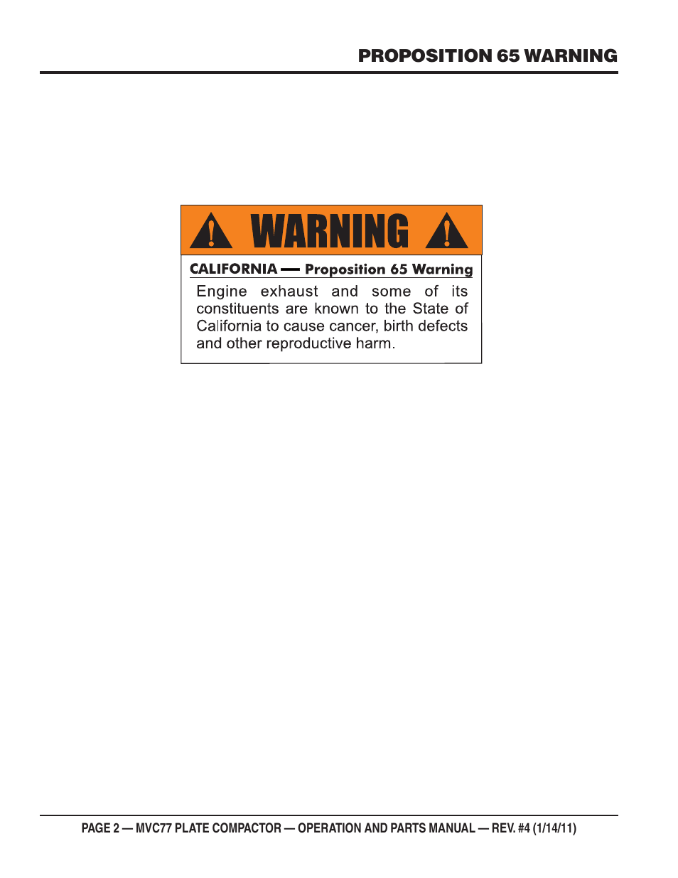 Multiquip MVC77 User Manual | Page 2 / 72