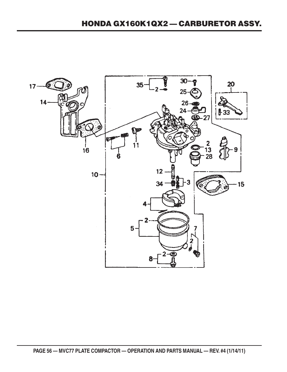 Multiquip MVC77 User Manual | Page 56 / 72