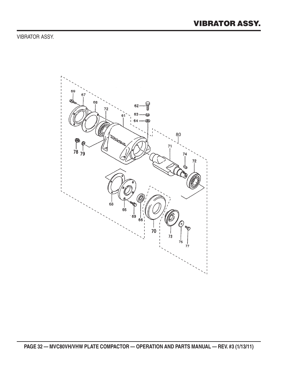 Multiquip MVC80VH/VHW User Manual | Page 32 / 70