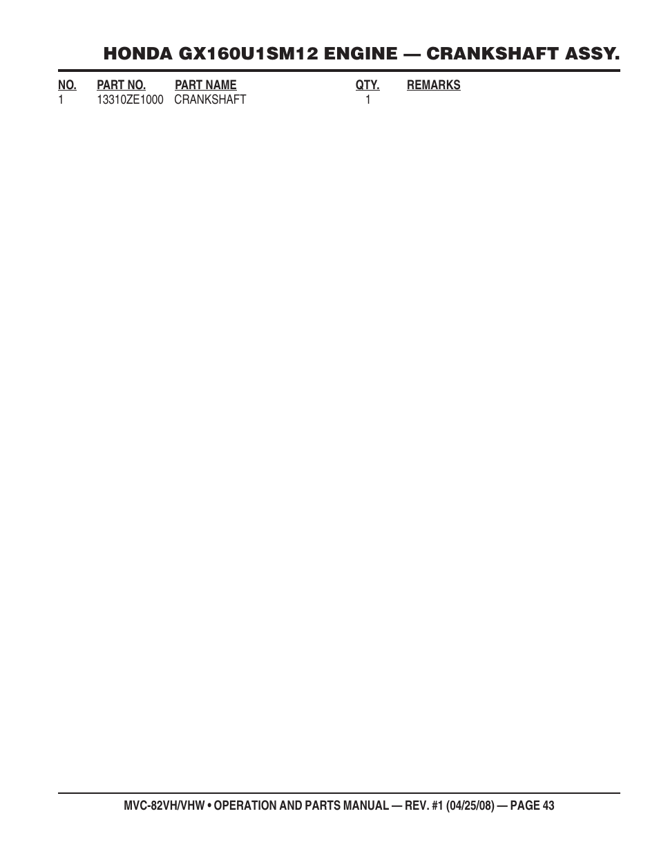 Multiquip MVC82VH/VHW User Manual | Page 43 / 70