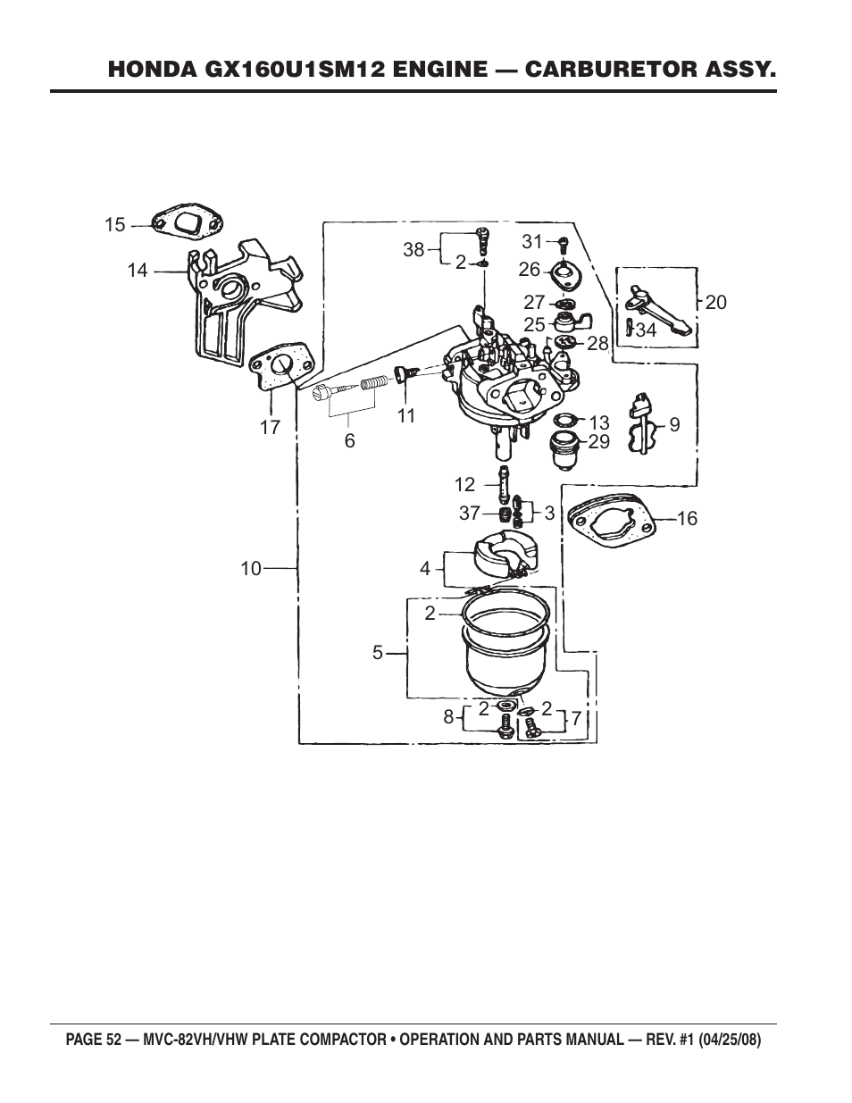 Multiquip MVC82VH/VHW User Manual | Page 52 / 70