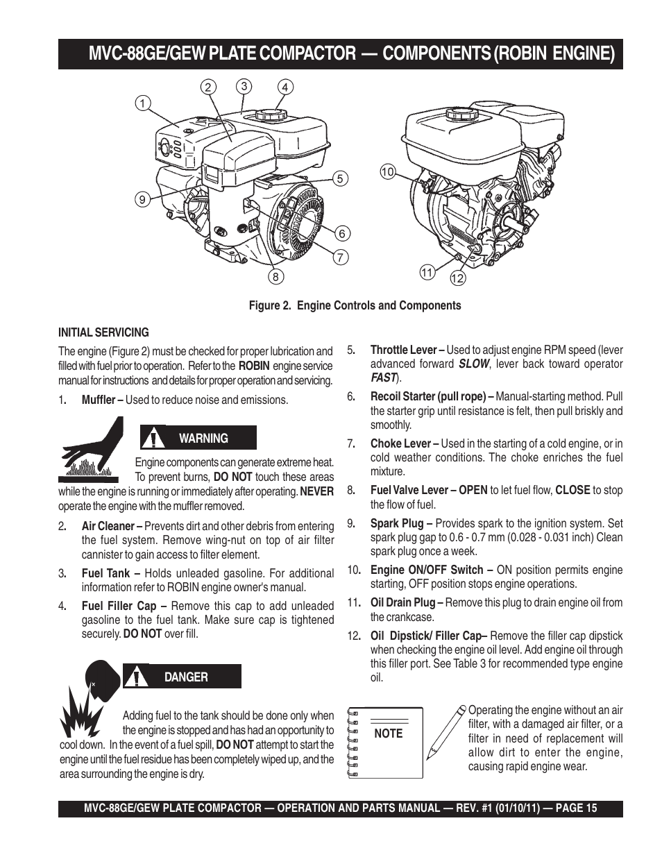 Multiquip MVC88GE/GEW User Manual | Page 15 / 62