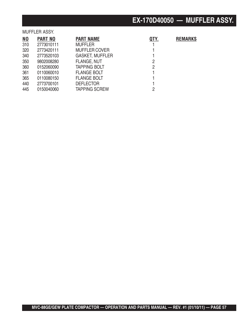Multiquip MVC88GE/GEW User Manual | Page 57 / 62