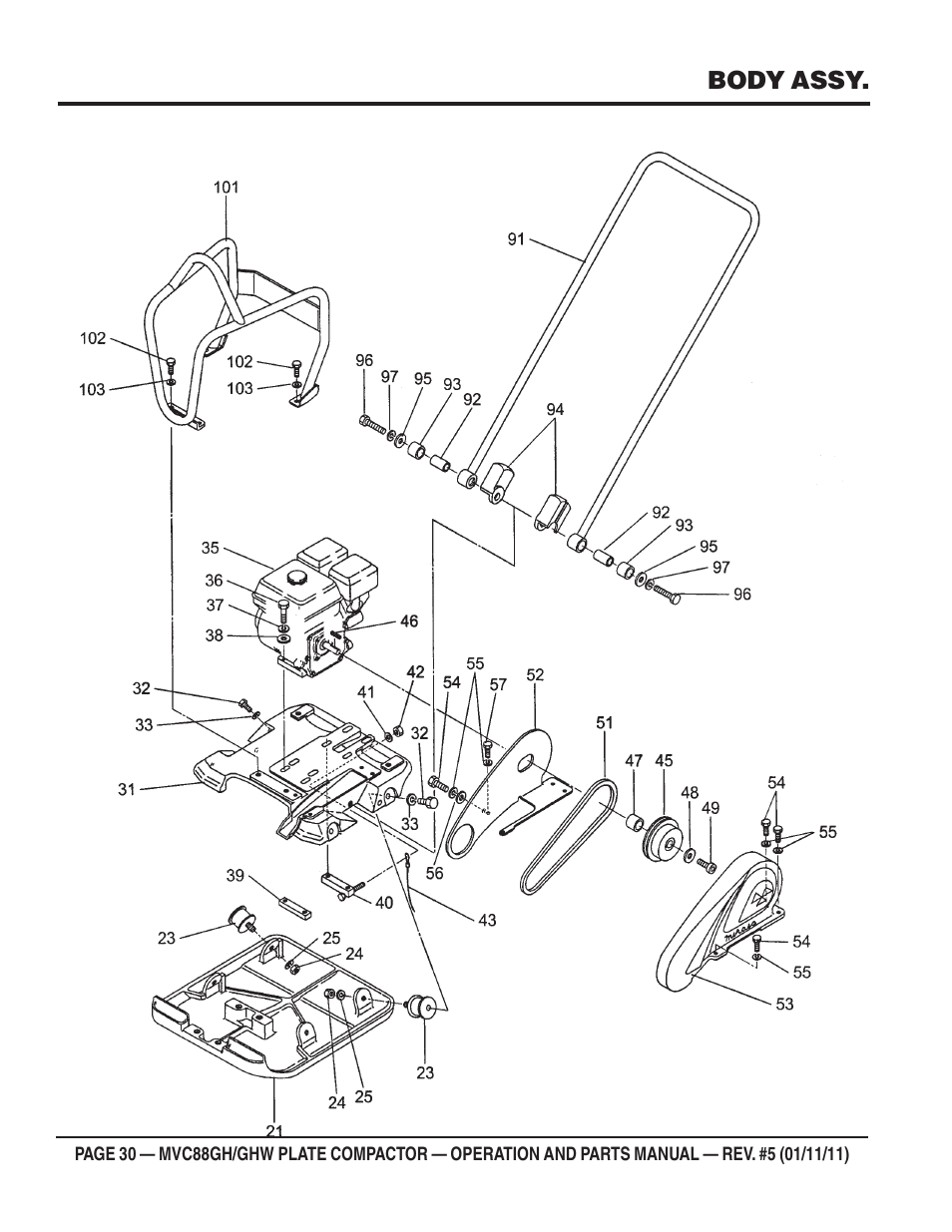 Multiquip MVC88GH/GHW User Manual | Page 30 / 74