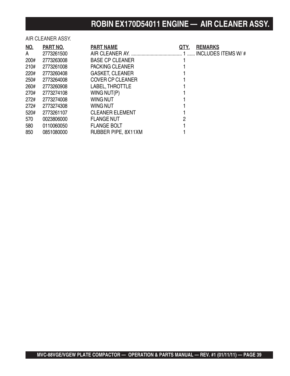 Multiquip MVC88VGE/VGEW User Manual | Page 39 / 64