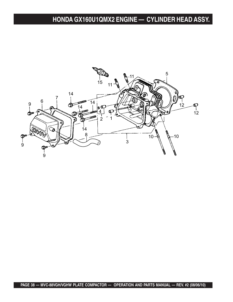 Multiquip MVC88VGH/VGHW User Manual | Page 38 / 70