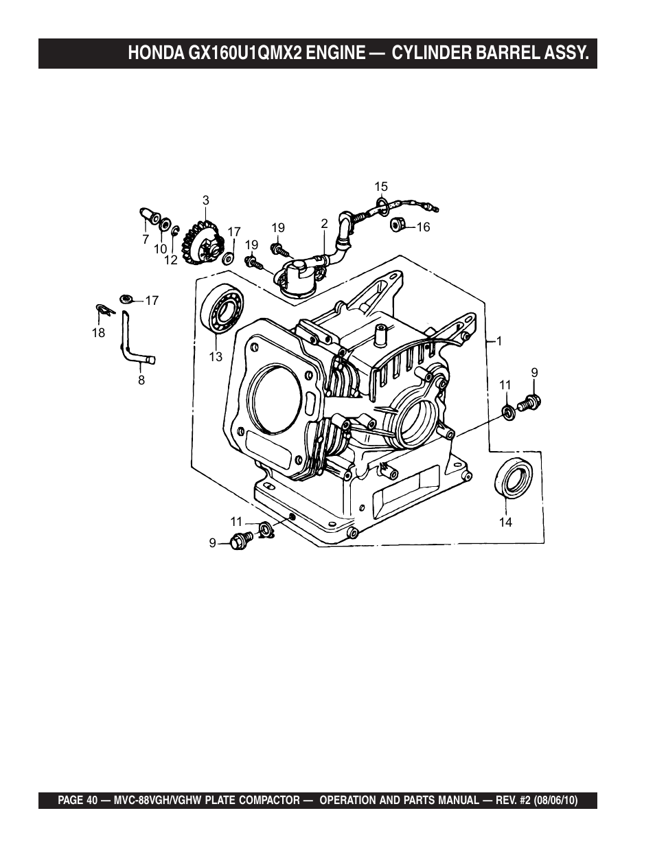 Multiquip MVC88VGH/VGHW User Manual | Page 40 / 70
