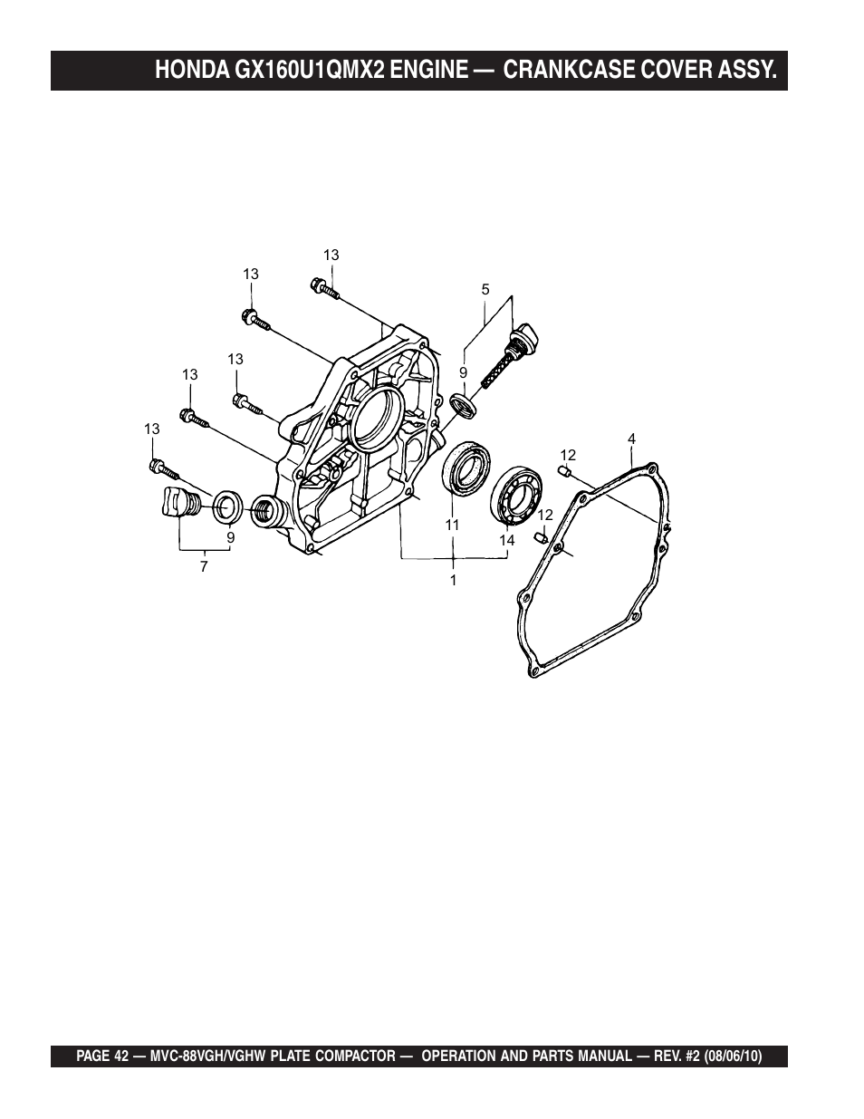 Multiquip MVC88VGH/VGHW User Manual | Page 42 / 70