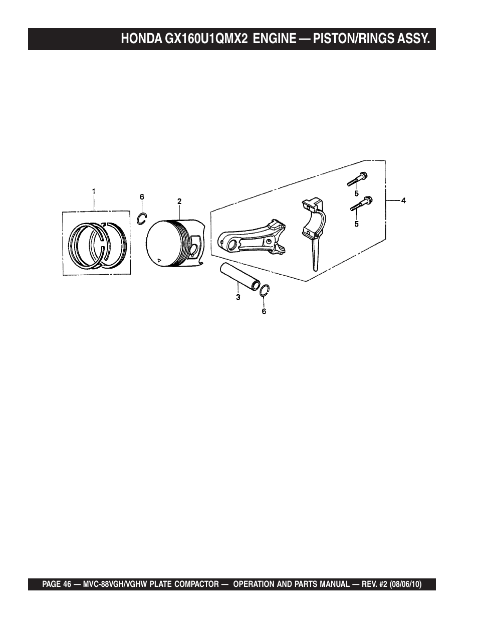 Multiquip MVC88VGH/VGHW User Manual | Page 46 / 70