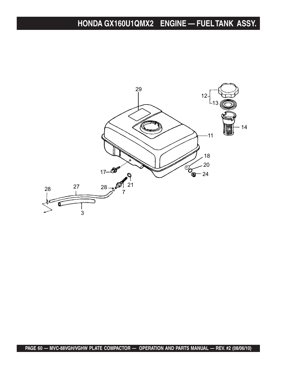 Multiquip MVC88VGH/VGHW User Manual | Page 60 / 70