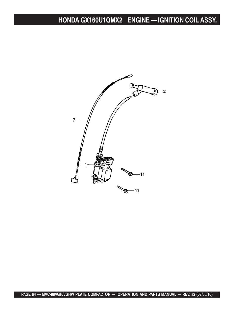 Multiquip MVC88VGH/VGHW User Manual | Page 64 / 70
