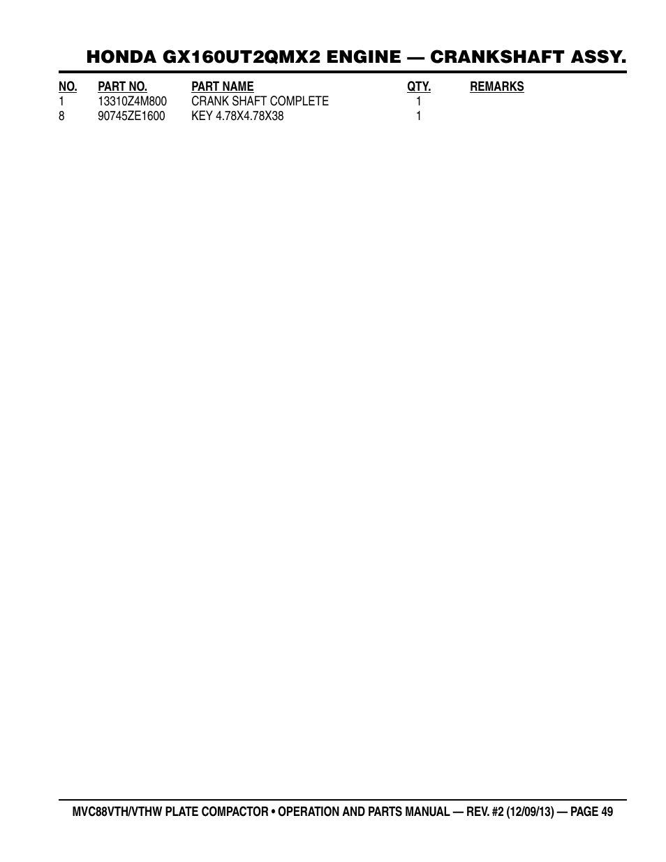 Multiquip MVC88VTHW User Manual | Page 49 / 76