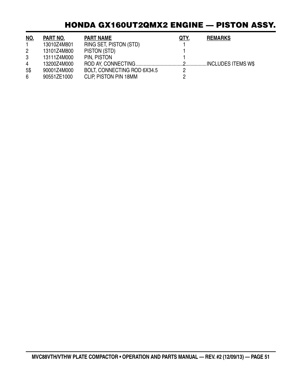 Multiquip MVC88VTHW User Manual | Page 51 / 76