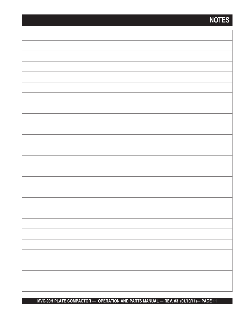 Multiquip MVC90H User Manual | Page 11 / 80
