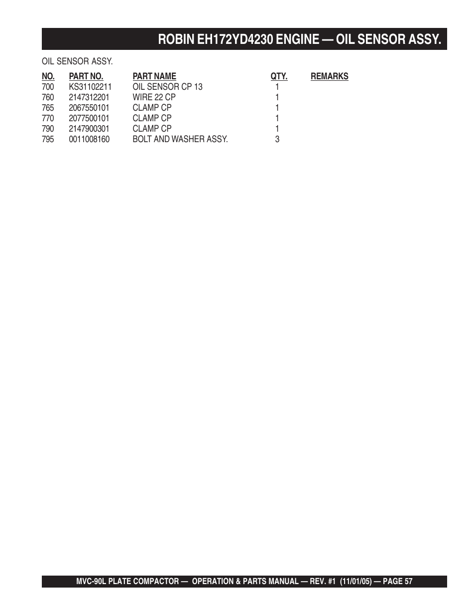 Multiquip MVC90L User Manual | Page 57 / 60
