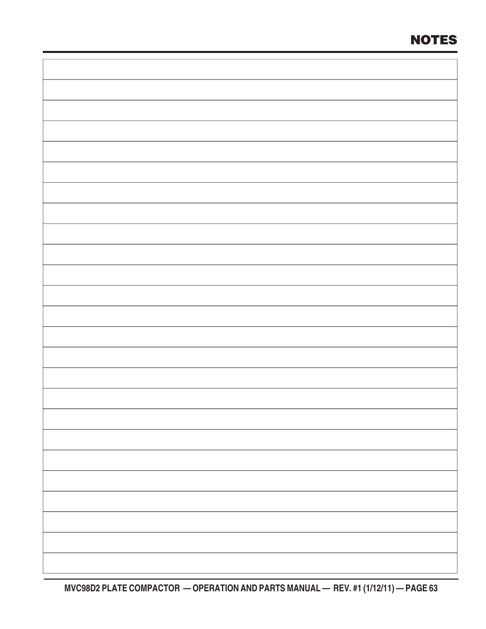 Multiquip MVC98D2 User Manual | Page 63 / 64