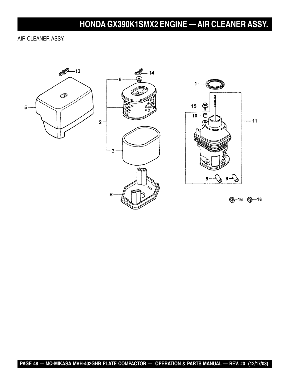 Multiquip MVH402GHB User Manual | Page 48 / 82