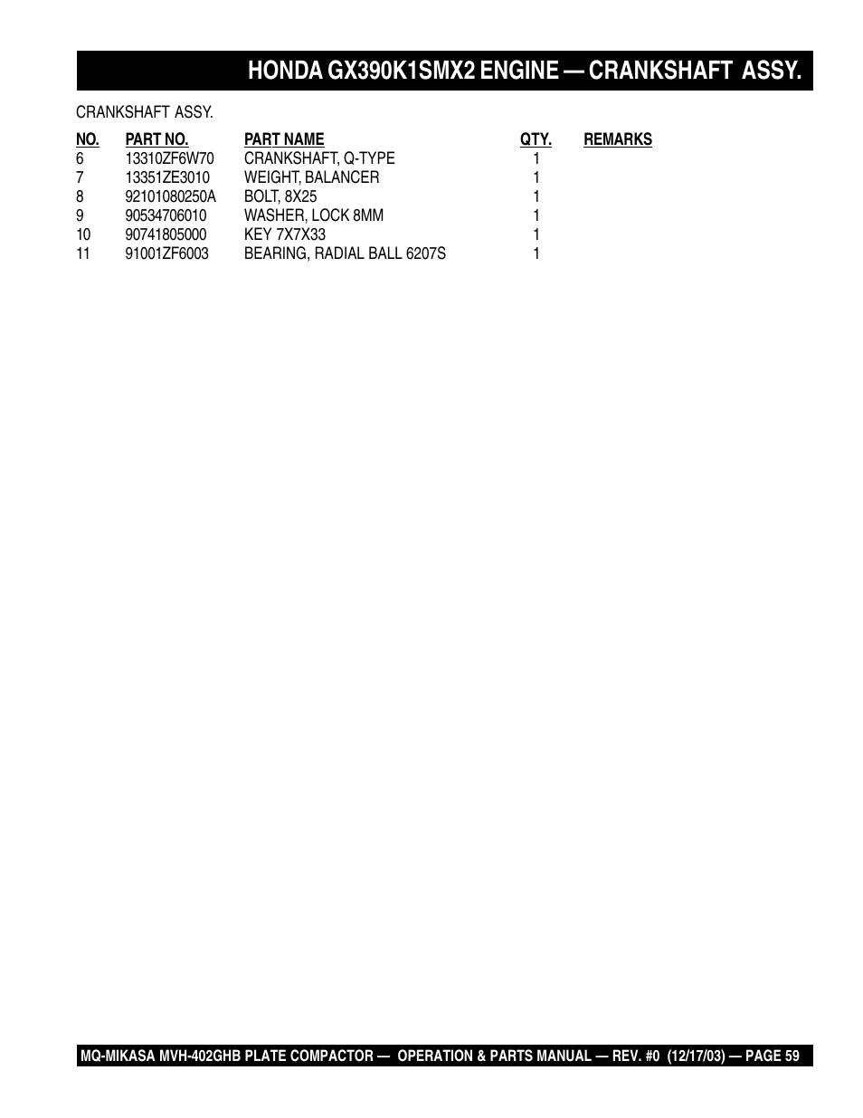 Multiquip MVH402GHB User Manual | Page 59 / 82