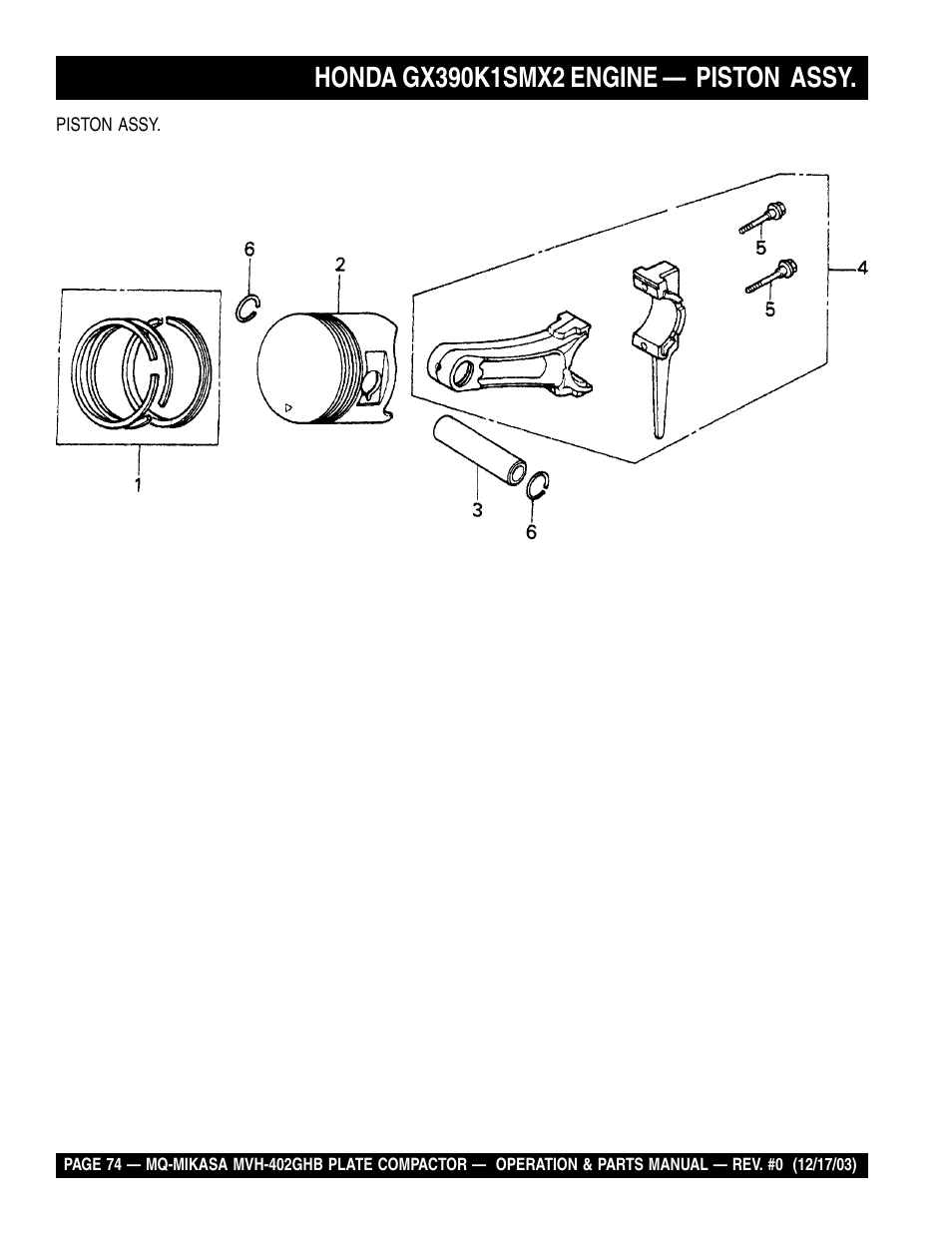 Multiquip MVH402GHB User Manual | Page 74 / 82