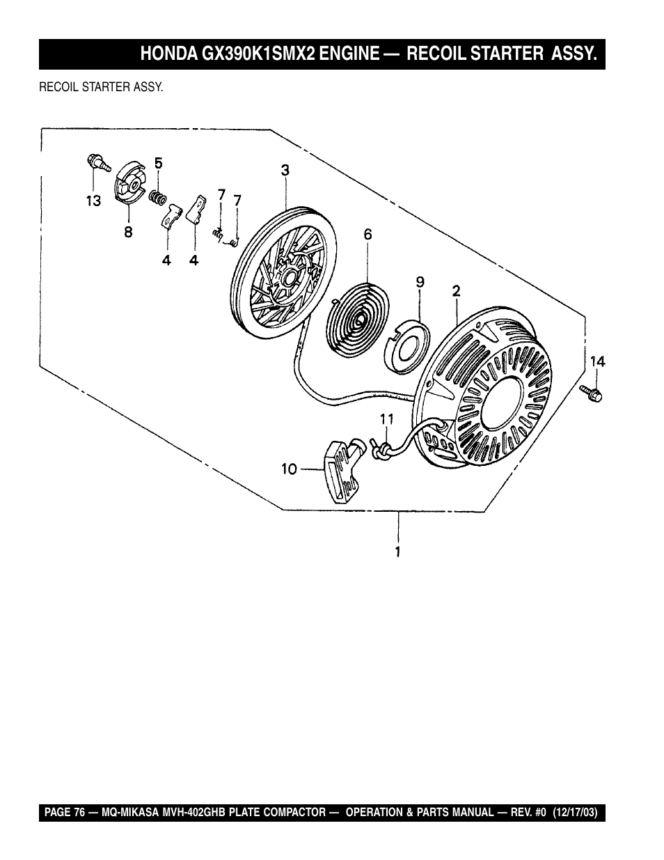 Multiquip MVH402GHB User Manual | Page 76 / 82